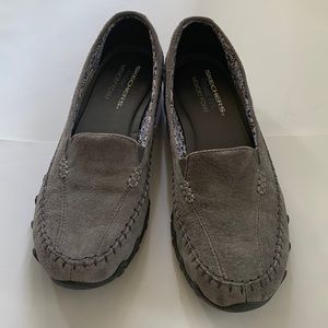 Skechers relaxed fit memory foam leather slip on